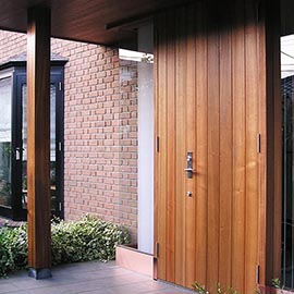 チーク玄関ドア